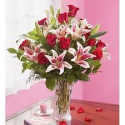 Red N Pink Flower Bouquet