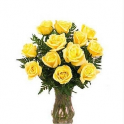 Yellow Roses Vase Arrangement 
