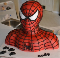 Spider Man Shape Cake - 2 Kg