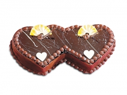 Double Heart Shape Cake - 3kg