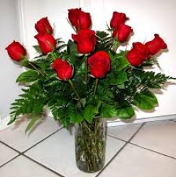 A Red Roses Vase Arrangement