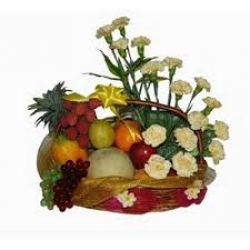 Flower N Fruit Basket
