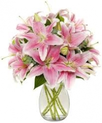 Pink Lilies Vase Arrangement