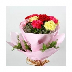 Multi Color Carnations Bunch 