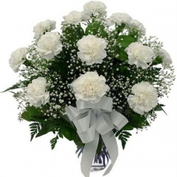 White Carnations Bouquet 