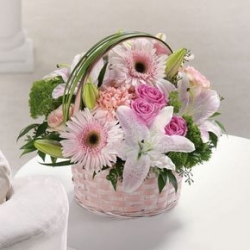 Pink Flowers Bouquet For Her 