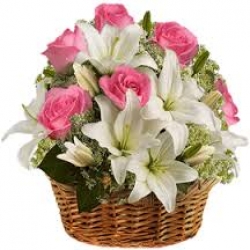 White And Pink Flower Arrangement 