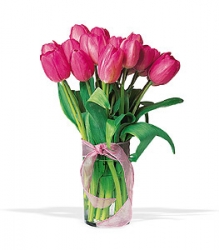 Pink Tulip Birthday Arrangement