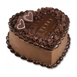 Heart Shape Chocolate Truffle Cake - 1 Kg