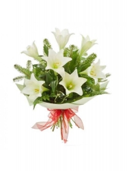 Bouquet Of Premium  White   Lilies